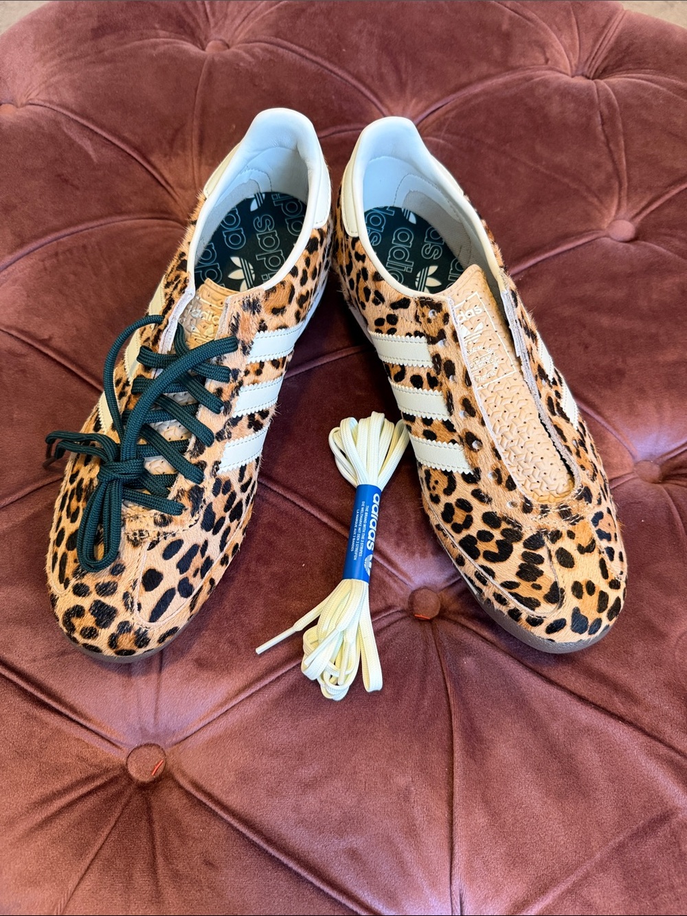 Brand new Adidas Women’s Leopard Print Gazelle Sneakers 7.5 - Tan/Black/White